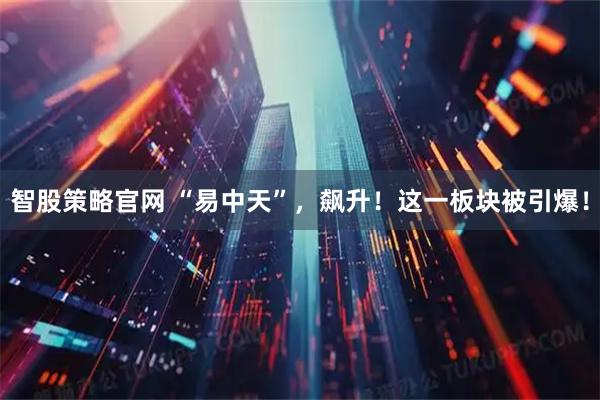 智股策略官网 “易中天”，飙升！这一板块被引爆！